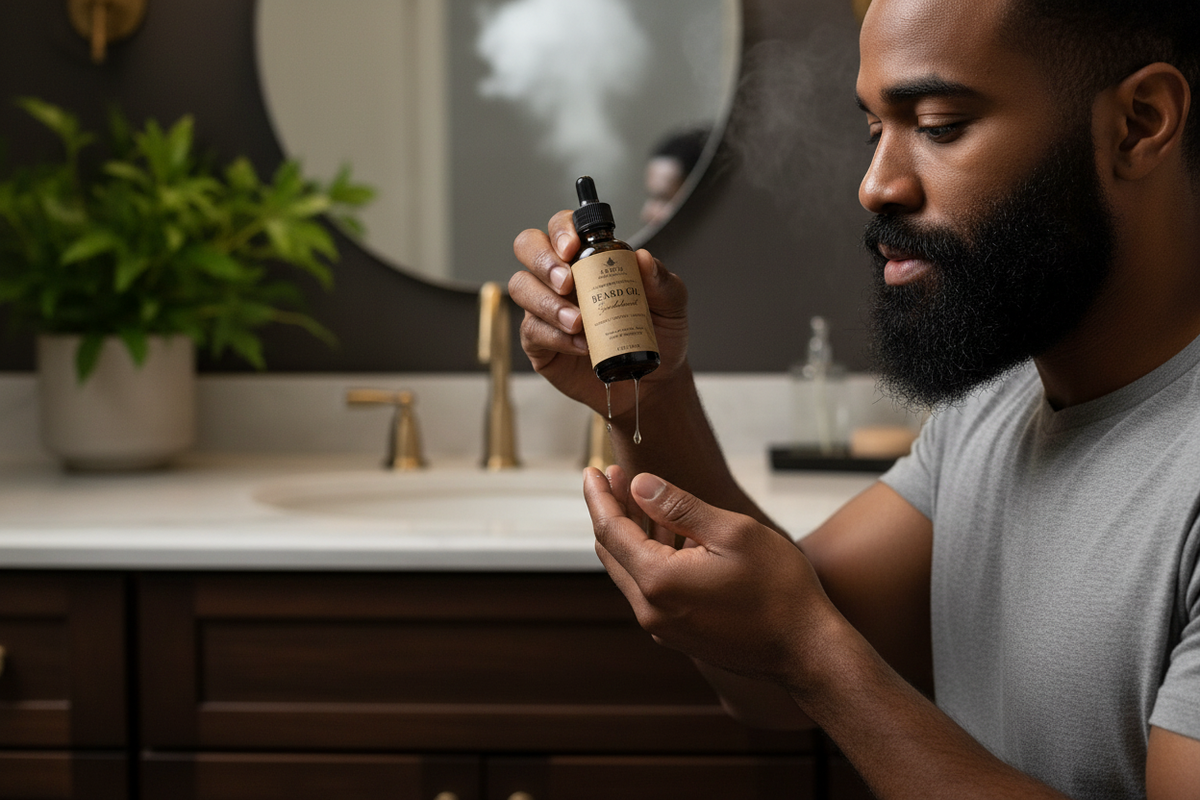 Beard Oil lifestyle - deep brown skin tones